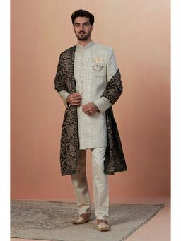 Manyavar - Dark Green Paisley Patterned Dupatta