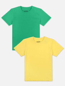 Kidsville - Solid T-Shirt for Kids Boys - Multi (Pack of 2)
