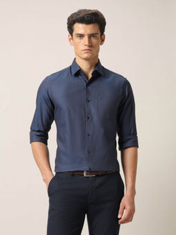 Arrow - Men's Navy Blue Manhtattan Slim Fit Ceremony Shirt