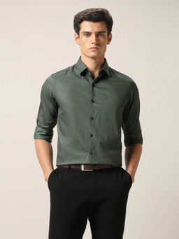 Arrow - Men's Green Manhtattan Slim Fit Ceremony Shirt