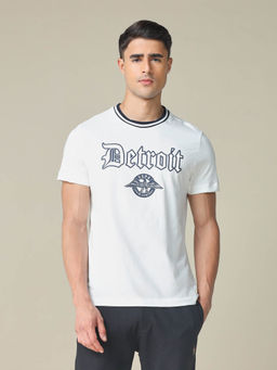 U.S. Polo Assn. Denim Co. - Men's White Muscle Fit Typographic Printed T-Shirt