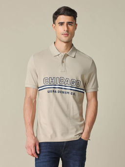 U.S. Polo Assn. Denim Co. - Men's Muscle Fit Typographic Printed Polo T-shirt