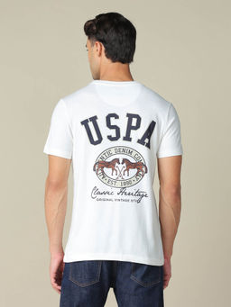 U.S. Polo Assn. Denim Co. - Men's White Muscle Fit Brand Printed T-Shirt