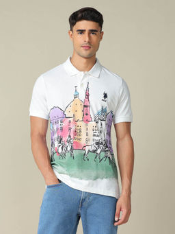 U.S. Polo Assn. Denim Co. - Men's Muscle Fit Graphic Printed Polo T-shirt