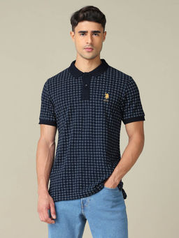 U.S. POLO ASSN. - Men's All-Over Printed Regular Fit Polo T-shirt