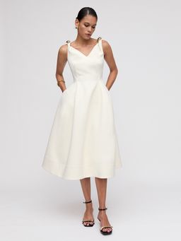 Pomelo - Twist-Detail Dress with Hardware - Ivory