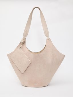 Pomelo - Tote Bag With Coin Purse - Beige/ Taupe