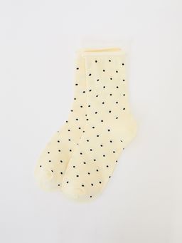 Pomelo - Small Black Polka Dot Socks - Yellow
