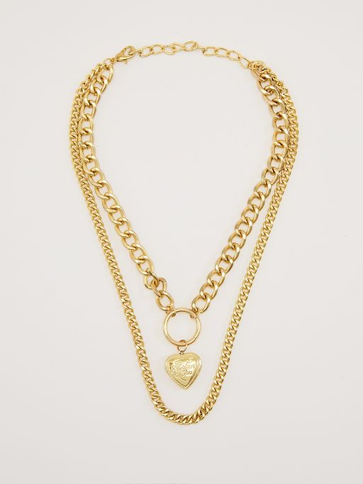 Pomelo Layered Chain Necklace - Gold