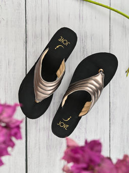 Jove - Women Grey Striped Wedges