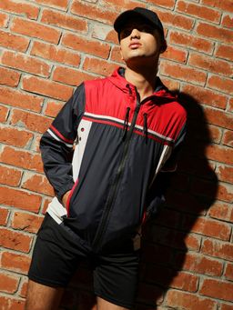 Campus Sutra - Mens Multicolour Zip-Front Jacket with Insert Pocket