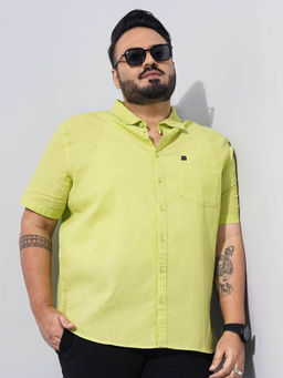 Hardsoda - Green Solid Regular Fit Shirt