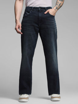 Jack & Jones - Blue Solid Regular Fit Jeans
