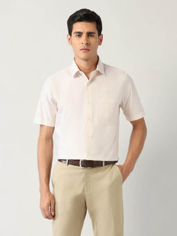 Arrow - Yellow Self Design Regular Fit Shirt