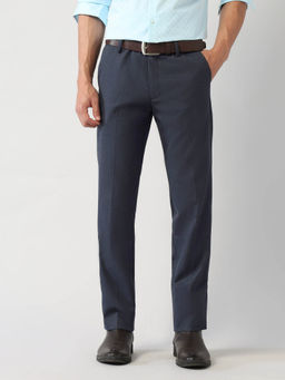 Arrow - Blue Solid Regular Fit Trouser