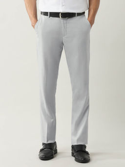 Arrow - Grey Solid Regular Fit Trouser