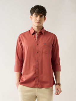 Arrow Sports - Orange Solid Tailored Fit Shirt