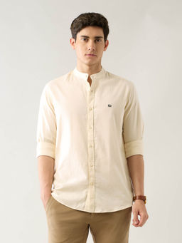 Arrow Sports - Beige Solid Slim Fit Shirt