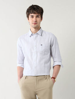 Arrow Sports - Grey Stripes Tailored Fit Shirt