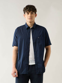 Arrow Sports - Blue Printed Regular Fit Shirt