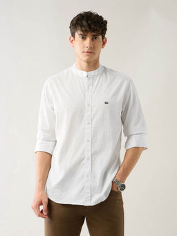 Arrow Sports - White Printed Slim Fit Shirt