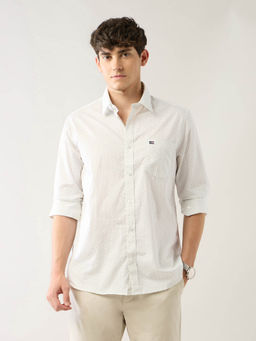 Arrow Sports - White Printed Tailored Fit Shirt