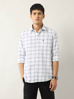 Arrow Sports - White Checks Slim Fit Shirt
