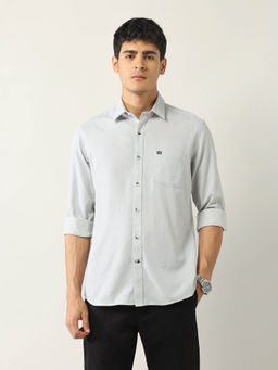 Arrow Sports - Grey Solid Slim Fit Shirt