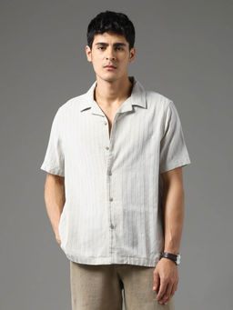 Arrow Sports - Beige Stripes Regular Fit Shirt