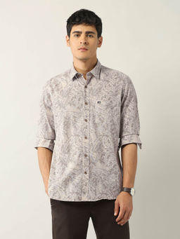 Arrow Sports - Brown Printed Regular Fit Shirt