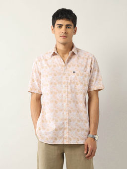Arrow Sports - Orange Floral Regular Fit Shirt