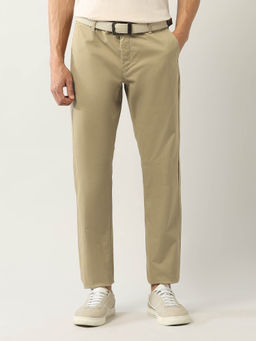 Arrow Sports - Beige Solid Regular Fit Trouser