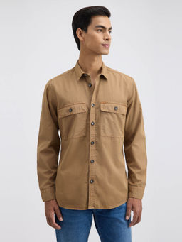 Pepe Jeans - Khaki Solid Regular Fit Shirt