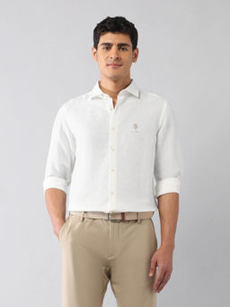 U.S. Polo Assn. Denim Co. - White Solid Regular Fit Shirt