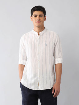 U.S. Polo Assn. Denim Co. - White Stripes Regular Fit Shirt