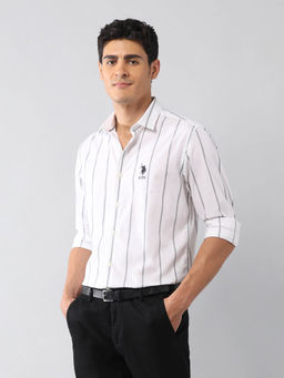 U.S. Polo Assn. Denim Co. - White Stripes Regular Fit Shirt