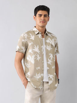 U.S. Polo Assn. Denim Co. - Brown Printed Regular Fit Shirt