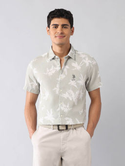 U.S. Polo Assn. Denim Co. - Green Printed Regular Fit Shirt