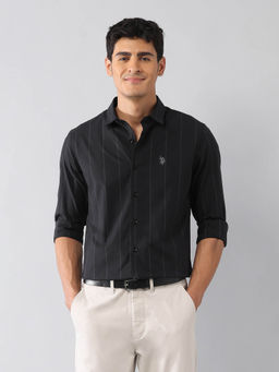 U.S. Polo Assn. Denim Co. - Black Stripes Regular Fit Shirt