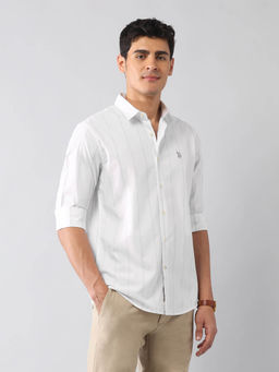 U.S. Polo Assn. Denim Co. - White Stripes Regular Fit Shirt
