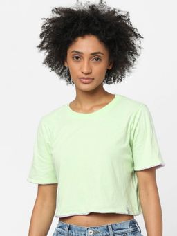 ONLY - Women Casual Wear Green T-Shirt