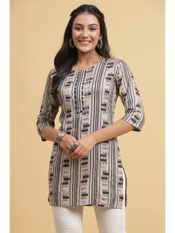 Anubhutee - Women Grey Printed Straight Kurti