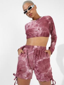 PINACOLADA - Women Solid Blue Regular Maroon Fit Co-Ords Set