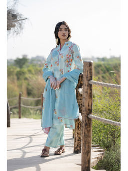 KIKU - Coastal Scalloped Kurta Pant (Set of 2)