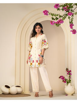 Zolo Label - Colourful Embroidered Cotton Co-Ord (Set of 2)