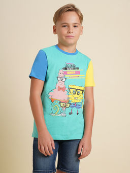 Jack & Jones Junior - Boys Multi-Color Colorblock Printed T-Shirt
