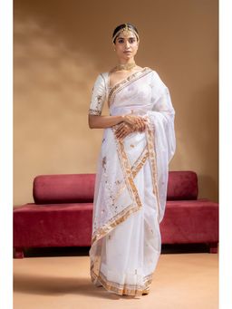 Baise Gaba - Mridula Pre Draped Saree With Stitched Blouse with Stitched