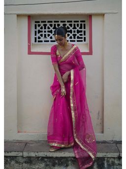 Baise Gaba - Sargam Pre Draped Saree With Stitched Blouse with Stitched