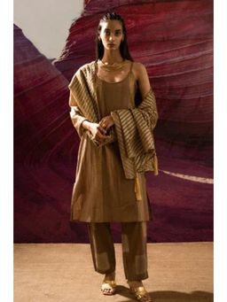 Banana Labs - Women Aurum Shock Brown Muddy Zari Dupatta