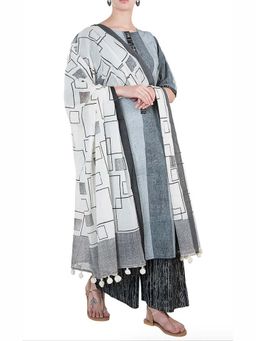 Banana Labs - Women Squared White Dupatta